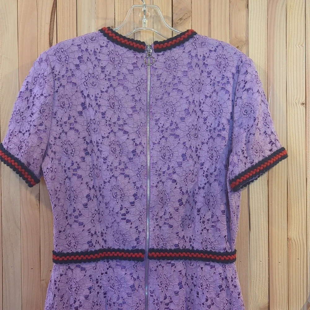 Gucci Purple Lace Shift Dress - Picture 2 of 8